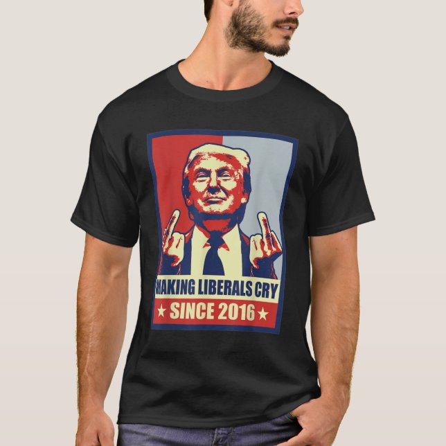Camiseta Fazer Liber 2020 do Pró-Presidente Donald Trump (Frente)