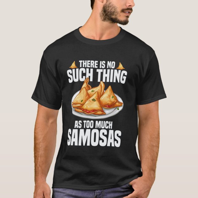 Camiseta Fazer Samosas Comida Indiana Vegana Samosas Fresca (Frente)