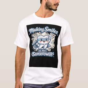 Camiseta Fazer Sorrisos É Meu Superpoder Citação Divertid