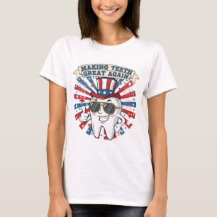 Camiseta Fazer Teeth Excelente Novamente 4 de julho América