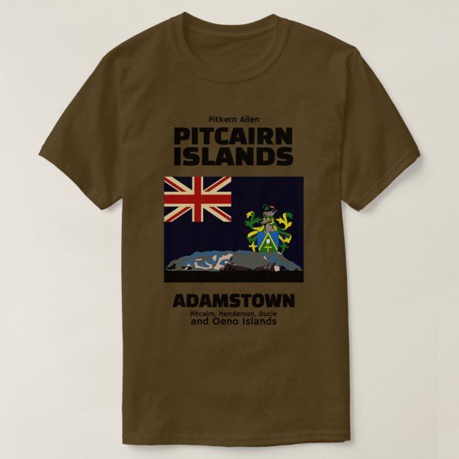 Camiseta fazer uma viagem às Ilhas Pitcairn (Frente do Design)