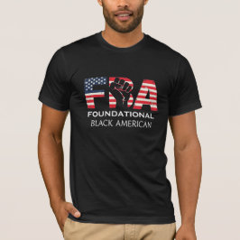 Camiseta FBA Fundador Americano Negro Punho Erguido