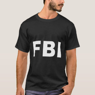 Camiseta Fbi Costume Easy Halloween Vestir Lei Federal En