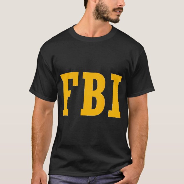 Camiseta Fbi Costume Frontback Impressão (Frente)