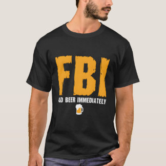 Camiseta Fbi Encontre cerveja imediatamente