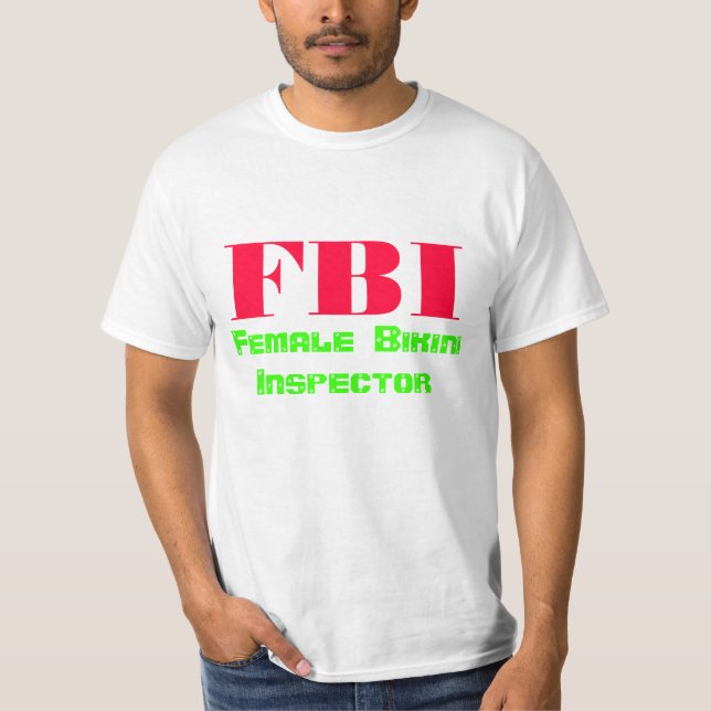 Camiseta FBI, inspector fêmea do biquini (Frente)