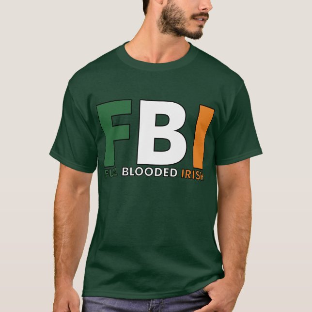 Camiseta FBI: Irlandês completo de Blooded (Frente)