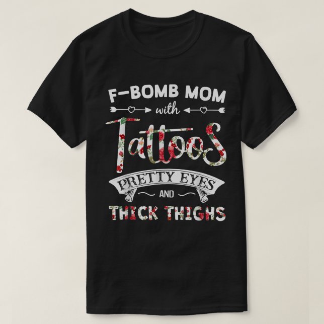 Camiseta Fbombar Pitbull Mãe com Tatuagens Bonito Olhos e T (Frente do Design)