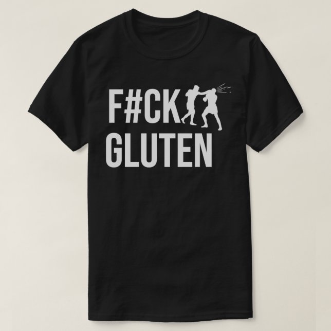 Camiseta FCK Gluten Intolerância à Comida Alergia Presente (Frente do Design)