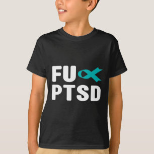 Camiseta Fck Ptsd - Postar Awarenes Do Estresse Traumático