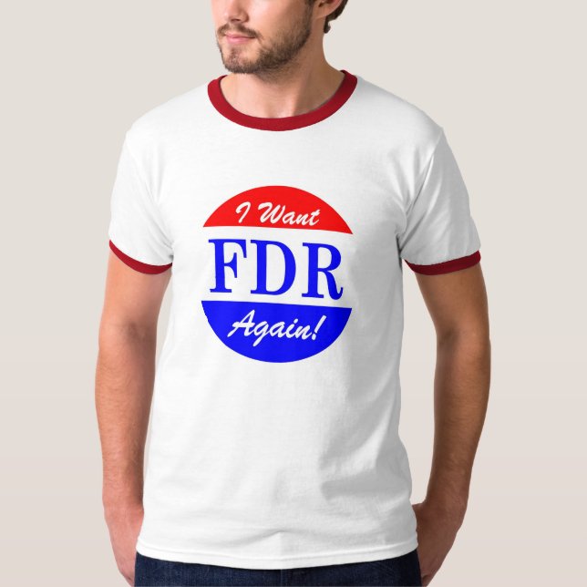 Camiseta FDR - O grande presidente Tributo de América (Frente)
