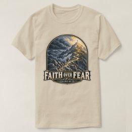 Camiseta Fé Acima do Medo Montanha Isaías 41:10