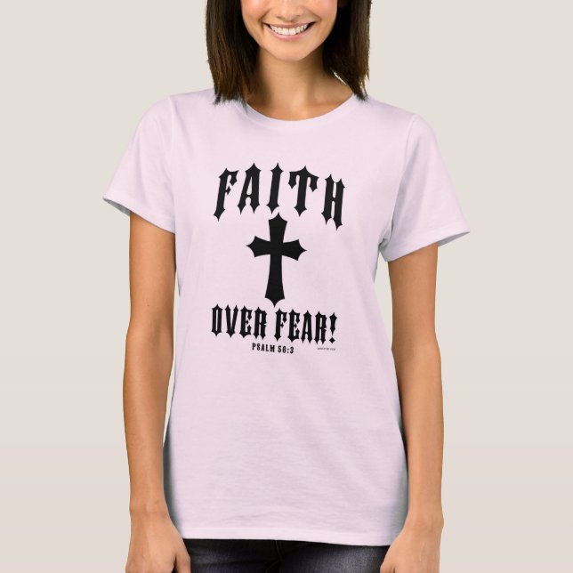 Camiseta Fé Acima do Medo Salmo 56:3 (Frente)