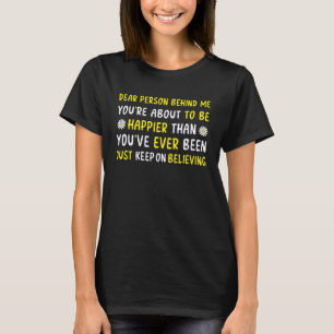 Camiseta fé acredite em você prestes a ser alegre