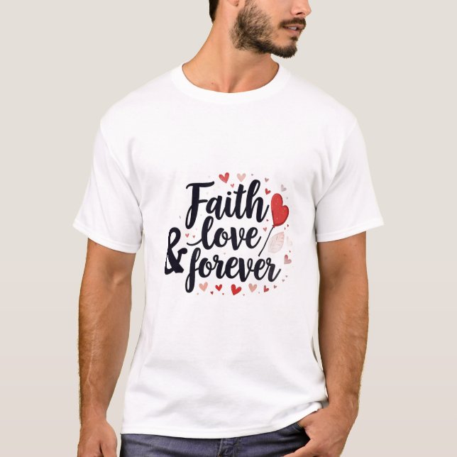 Camiseta fé amor para sempre (Frente)
