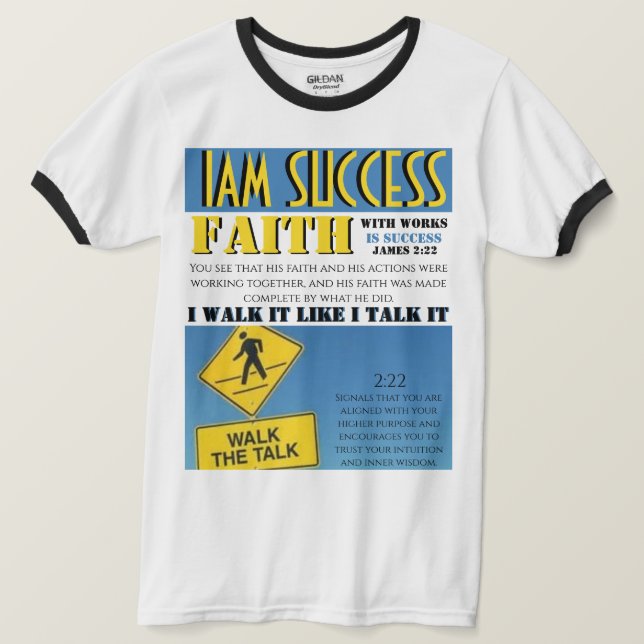 CAMISETA FÉ COM OBRAS (Frente do Design)