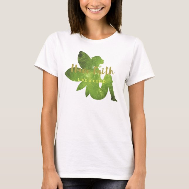 Camiseta "Fé" confie em poeira de pixie... (Frente)