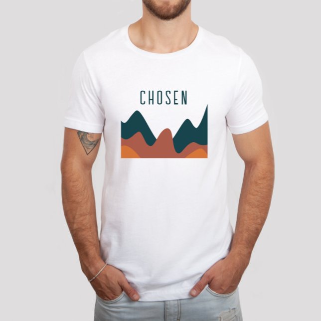 Camiseta Fé Cristã Abstrato de Laranja Despedaçada (Criador carregado)