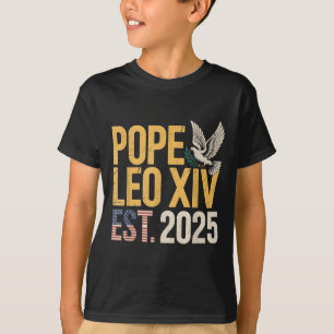 Camiseta Fé Cristã da Igreja Católica do Papa Leão American