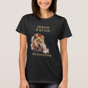 Camiseta Fé Cristã Jesus É Meu Deus Rei, Senhor e Sa