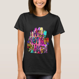 Camiseta Fé Cristã Não Serei Abalado Versículo Bíblico R