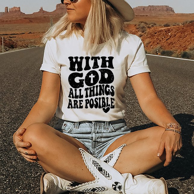 Camiseta Fé Cristã Religiosa com Citação de Deus (Religious Quote Shirt)