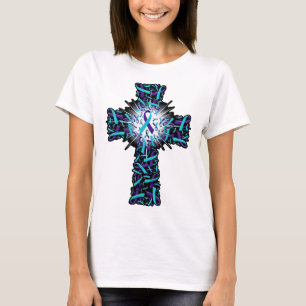 Camiseta Fé Cruzada Prevenção Suicida Sensibilização Fita S