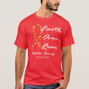 Camiseta Fé De Consciência Da Recuperação De vícios Sobre O