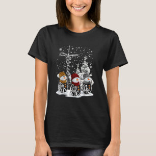 Camiseta Fé de Natal Esperança Amor Cruz Cristã de Neve