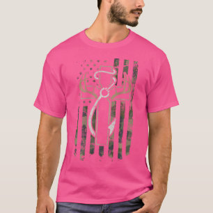 Camiseta Fé de Pesca Caça - Pescador Caçador Camo Usa