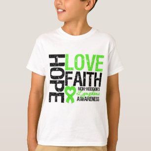 Camiseta Fé do amor da esperança do linfoma Non-Hodgkin