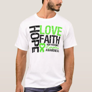 Camiseta Fé do amor da esperança do linfoma Non-Hodgkin
