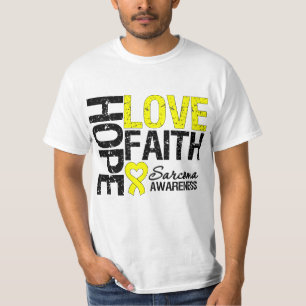 Camiseta Fé do amor da esperança do Sarcoma