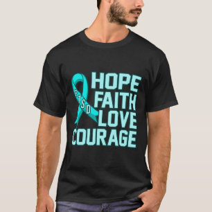 Camiseta Fé do Amor Ptsd Enfatiza o Gráfico de Fita