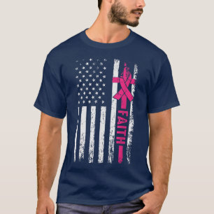 Camiseta Fé do Cancer da Mama Sensibilização do Cancer da M