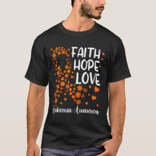 Camiseta Fé do Cancer de Fé Esperança Ama Leucemia em Guerr
