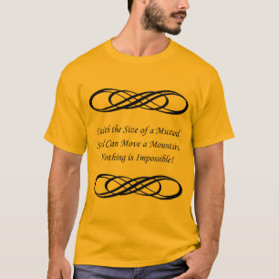 Camiseta Fé do tamanho de uma semente de mostarda, fé, seme
