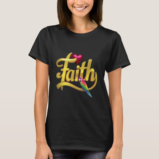 Camiseta Fé e Papagaio Bebê (Frente)