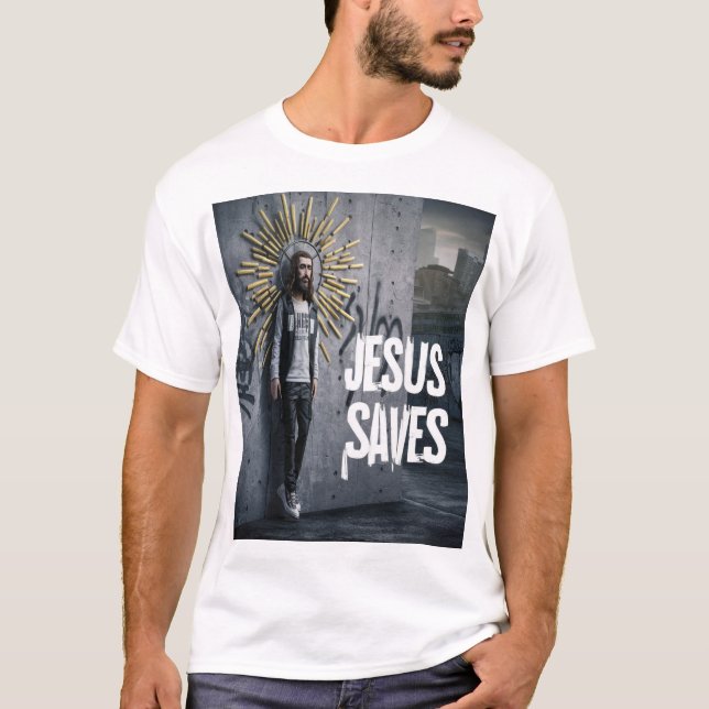Camiseta Fé em Ação: Jesus salva (Frente)