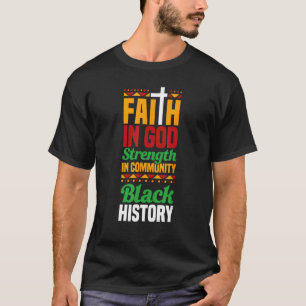 Camiseta Fé em Deus Força na História Negra Comunitária 1