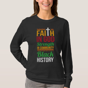 Camiseta Fé Em Deus Força No Preso Negro Legal Da Comunidad