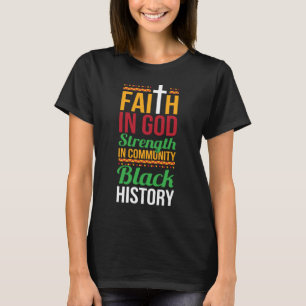 Camiseta Fé Em Deus Força No Preso Negro Legal Da Comunidad