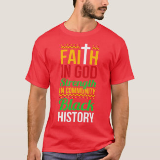 Camiseta Fé Em Deus Força No Preso Negro Legal Da Comunidad