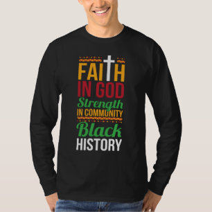 Camiseta Fé Em Deus Força No Preso Negro Legal Da Comunidad