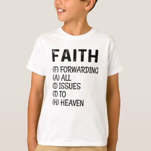 Camiseta Fé Encaminhando Todos Os Problemas Para O Céu, I