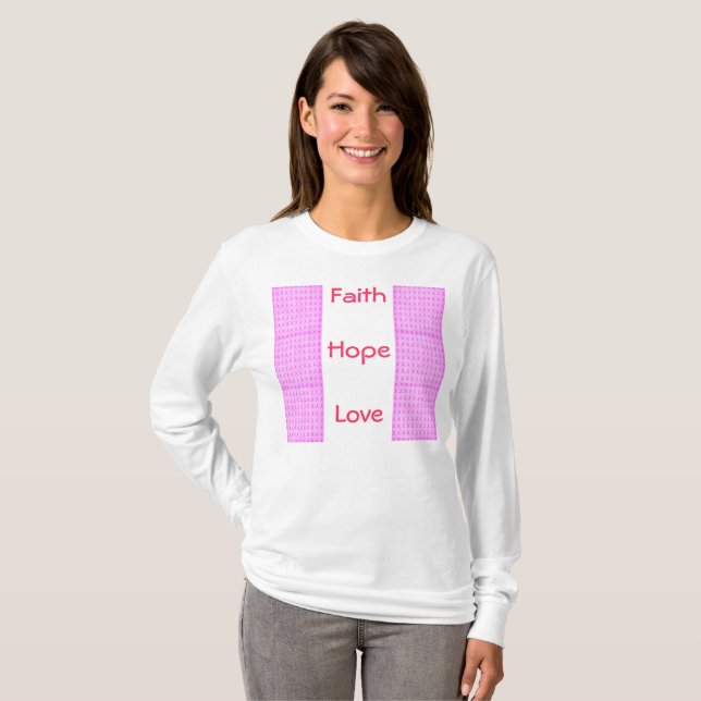 Camiseta Fé, Esperança + Amor (Frente Completa)