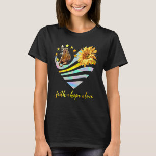 Camiseta Fé Esperança Amor Cavalos Daisy Chirstian Deus Rel