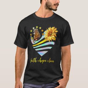 Camiseta Fé Esperança Amor Cavalos Daisy Chirstian Deus Rel