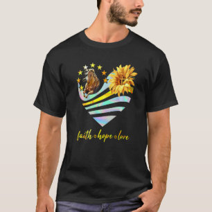 Camiseta Fé Esperança Amor Cavalos Daisy Chirstian Deus Rel