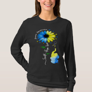 Camiseta Fé Esperança Amor Conscientização Síndrome de Down